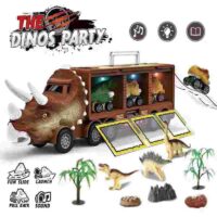 Carro de Dinosaurio con carritos de dinos pequeños