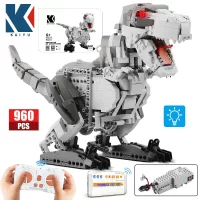 BLOCK DE DINOSAURIO CON CONTROL REMOTO Y BATERIA RECARGABLE